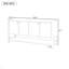 Console fonctionnelle avec beaucoup de rangement, idéale pour le bureau, l'entrée et le salon