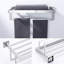 Porte-serviettes mural carré de 50,8 cm (20 po) en acier inoxydable brossé nickel-135387311-135387315