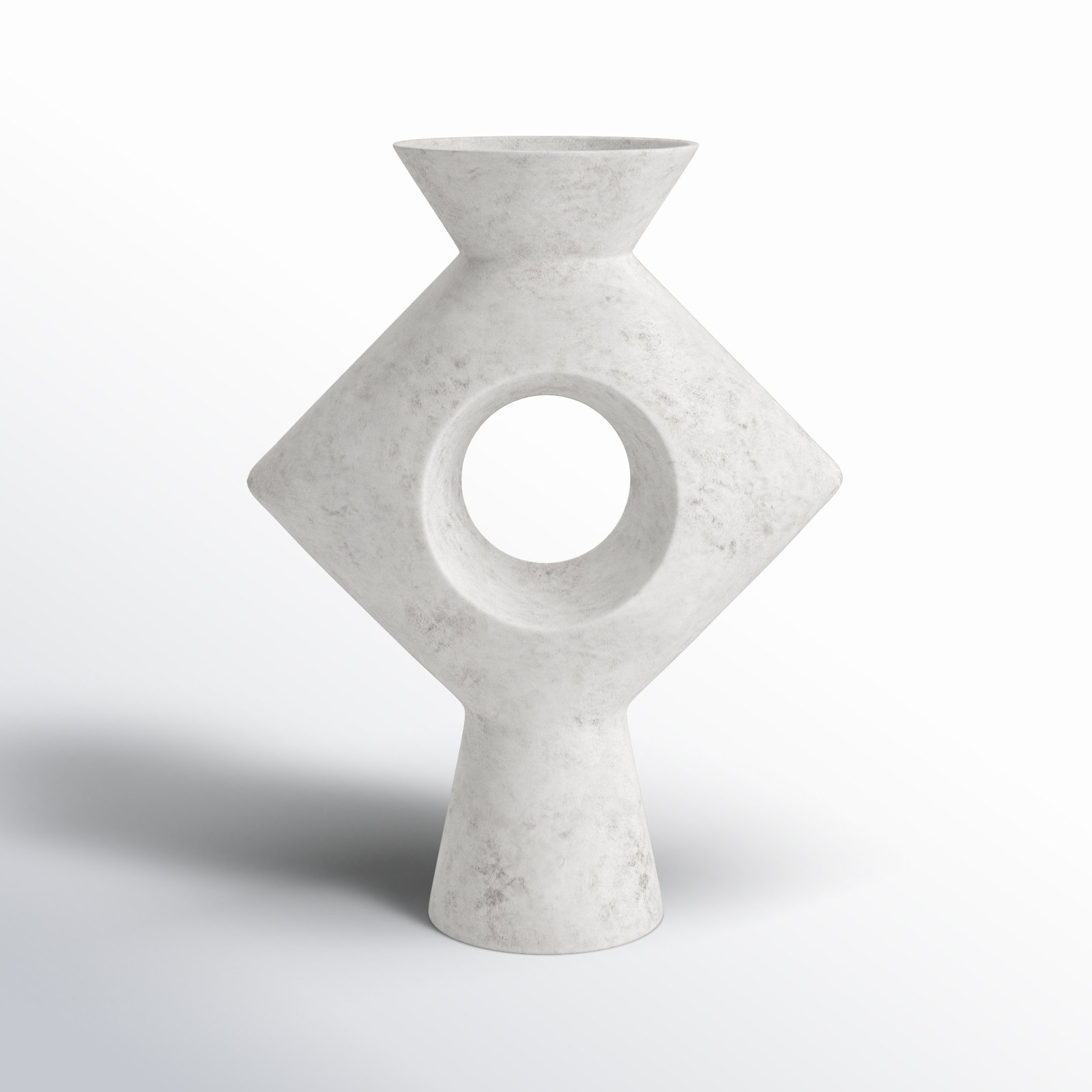 Fitzpatrick Ceramic Table Vase, Light Gray