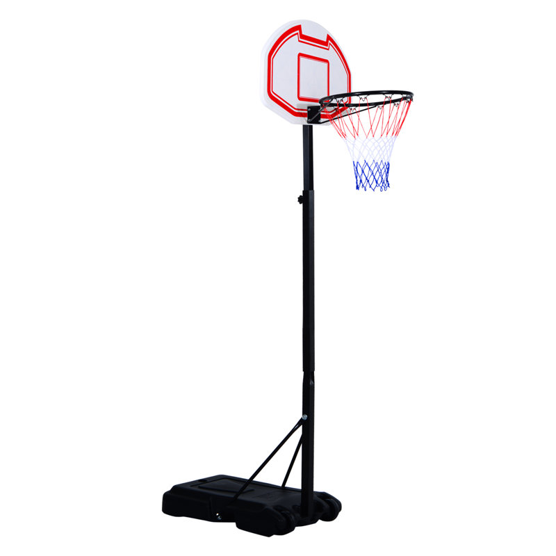 Adjustable Black Acrylic Portable Basketball Hoop with Wheels