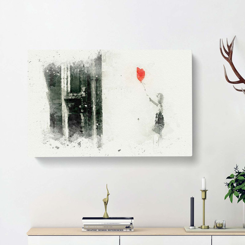 Girl with Balloon by Banksy - Wrapped Canvas, 40cm H x 60cm W x 3cm D
