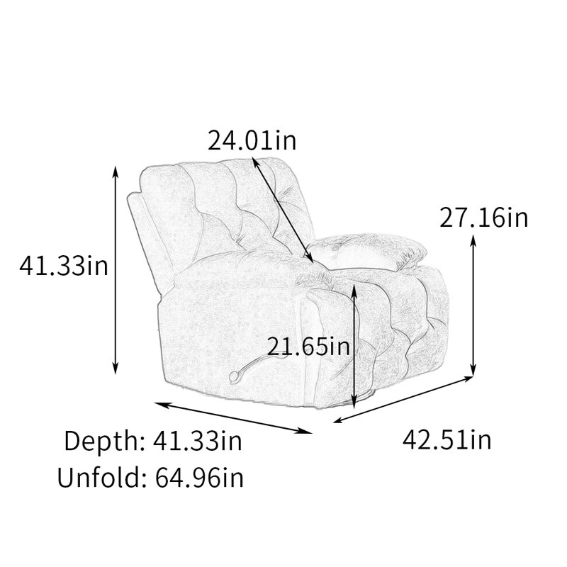 Fauteuil inclinable manuel Gerardi, Bleu