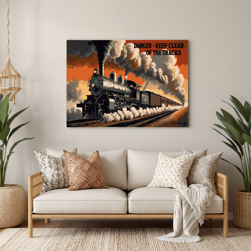 Transport, art rétro en métal brun, H 12 po x l 18 po x P 0,05 po