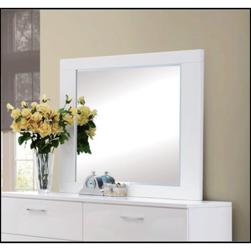 White Finish Mirror