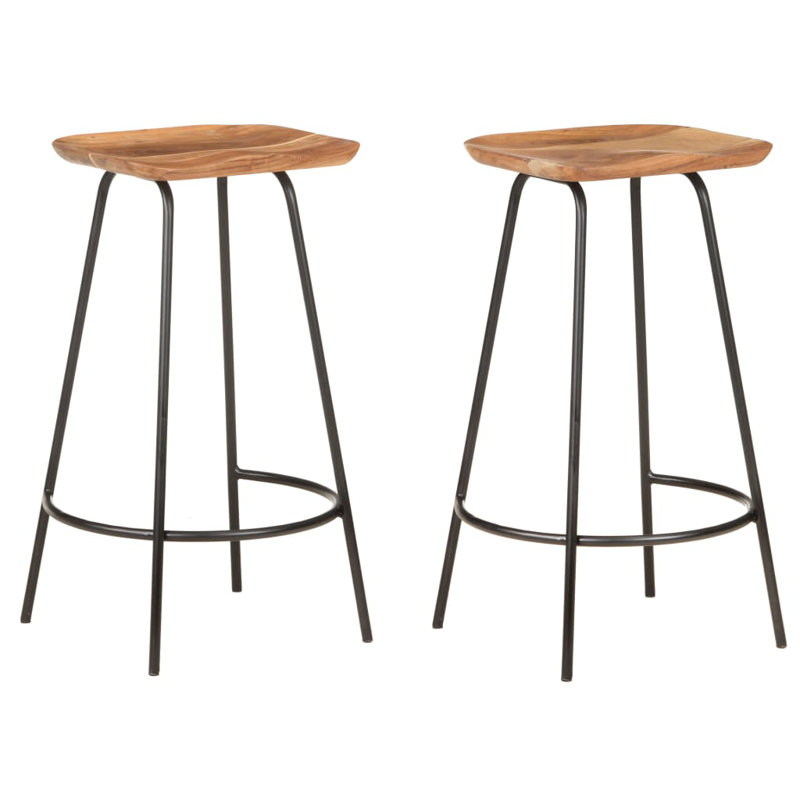 Counter Stool with Metal Frame, Black