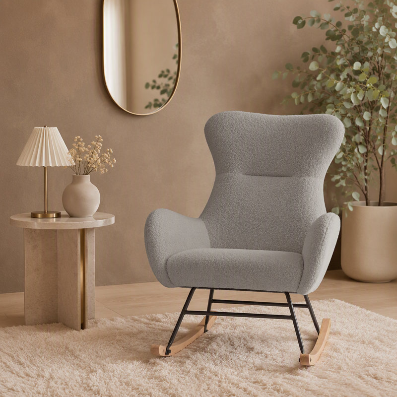 teddy fabric rocking chair