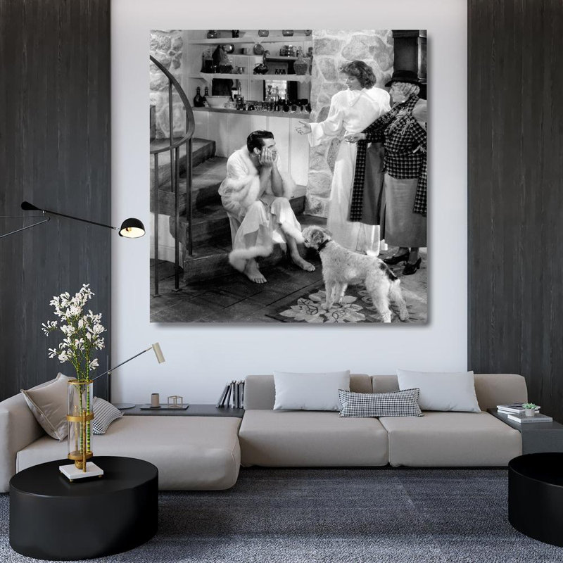Latitude Run® Hollywood Photo Archive Gallery Wrapped Canvas Art Titled: Cary Grant, Bringing Up Baby, 38" H x 36" W
