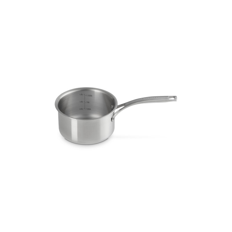 Le Creuset Essential Stainless Steel Round Saucepan With Lid, 2 Qt.
