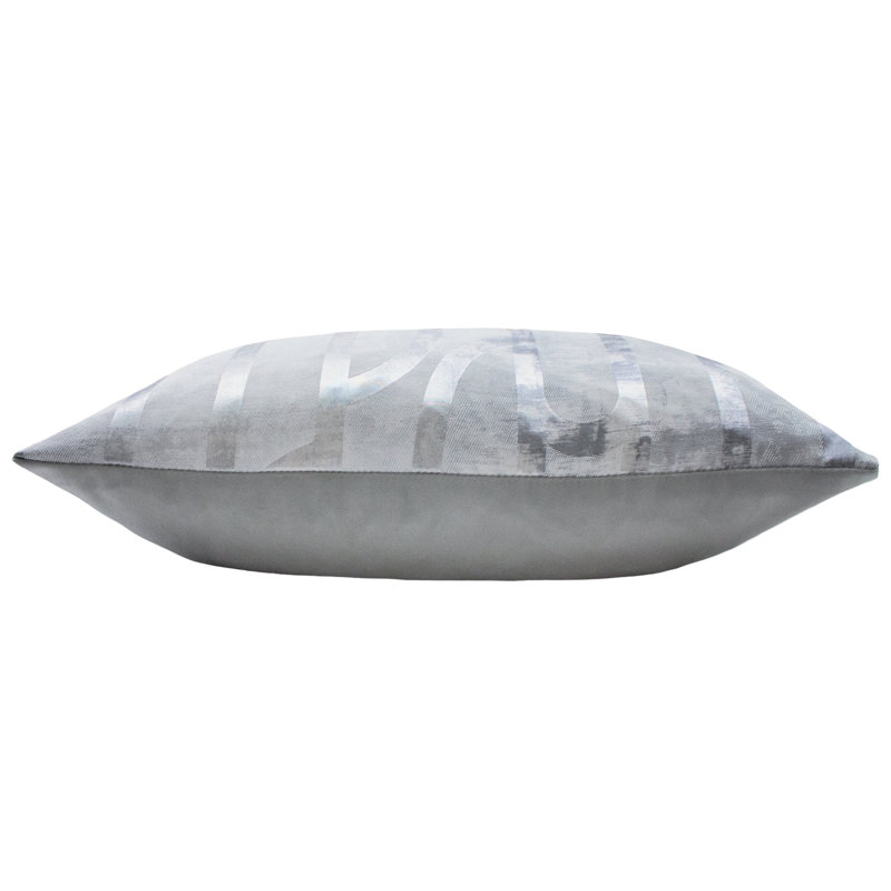 Ashley Geometric Square Cushion, Platinum/Silver, Polyester