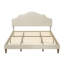 Lit plateforme rembourré avec tête de lit ajustable, rembourré en tissu de lin, lit plateforme simple de style moderne sans sommier-59639018