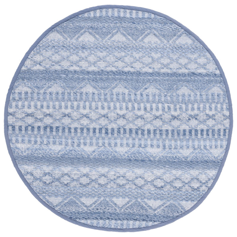 Alicia-Marie Hand Woven Performance Southwestern Rug, Round 6'