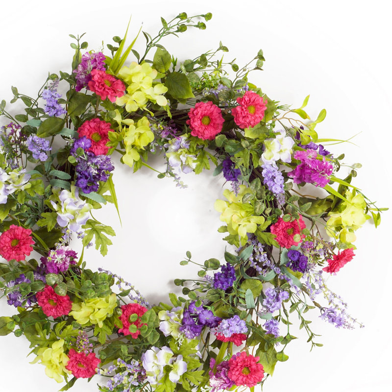 Couronne florale mixte 24 po