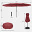 Très grand parasol de patio 15 pi x 9 pi avec auvent résistant aux rayons UV, sans base-1818291129