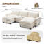 Canapé modulaire 110 po avec repose-pieds modulaire en U avec 5 sièges en U et sièges profonds, beige-1729634709-1729293804
