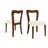 Alaric Mid-Century Modern Rubberwood Dining Chairs-956559178-956559180