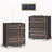 Louby Farmhouse Nightstands With Charing Station,Gray-481973451