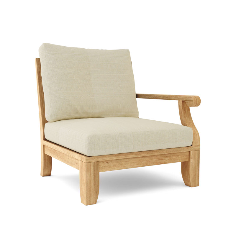 Riviera Outdoor Teak One Arm Lounge Chair