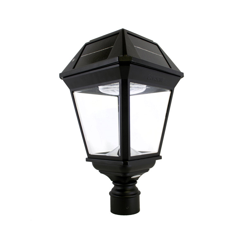No Wiring Required Imperial III Commercial Solar Post Light 3" Fitter