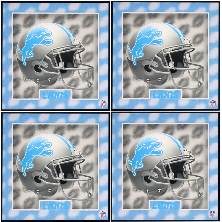 Detroit Lions Coasters Set of 4 Football Man Cave Gift 