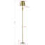 Lampe sur pied 64 "avec abat-jour en métal Salem, or