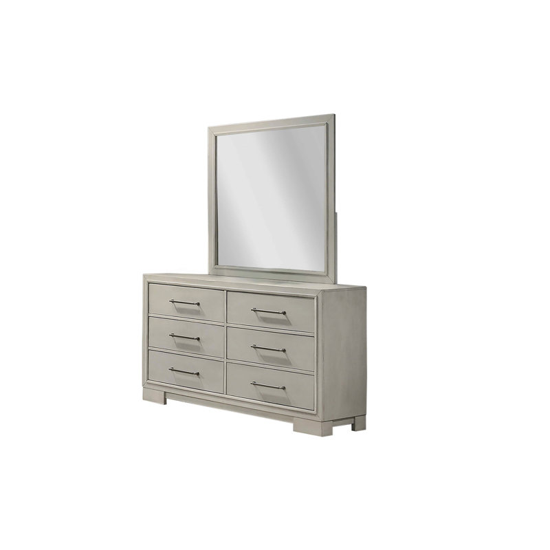 Mobilier de chambre à coucher de style campagne moderne avec commode carrée 1Pc