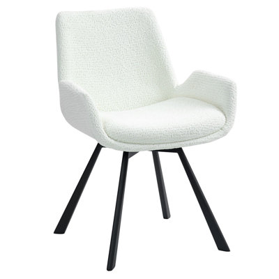 Ensemble de 2 chaises pivotantes Zara ivoire et noires Zara
