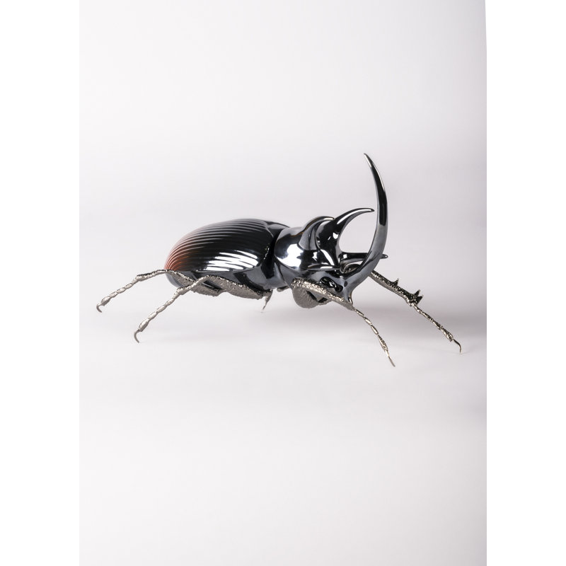 Figurine Awesome Insectes Rhinoceros Beetle, Noir