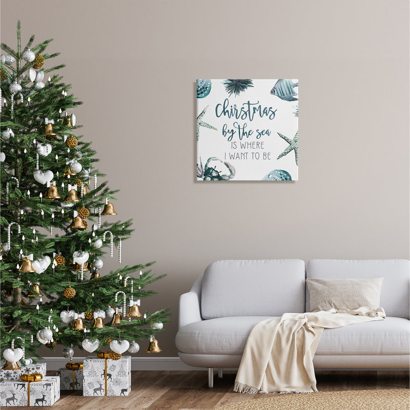 «Christmas By The Sea», impression nautique sur toile, H 24 po x l 24 po x P 1,5 po