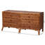 Commode de rangement horizontale à 6 tiroirs avec dessus géométrique pour chambre à coucher bali & pari Basile