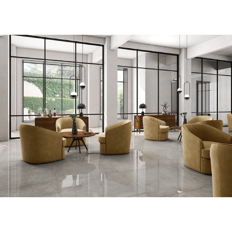 Seattle Gray 12x24 Polished Concrete Look Porcelain Tile – Floor & Wall Large Format
