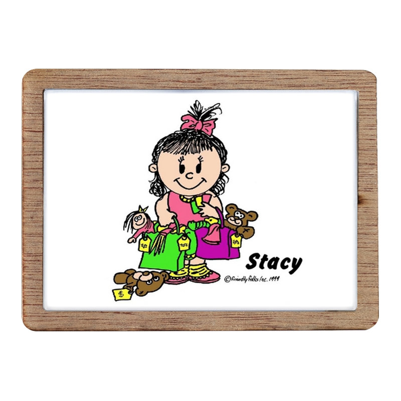 Magnet en bois personnalisé "Achats d'avenir", Oui