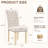 Amby Linen Tufted Upholstered Parsons Dining Chairs with Wood Legs-1120527186