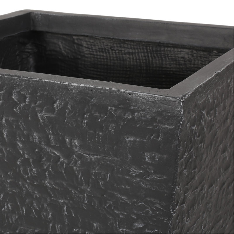 Pot à fleurs en oxyde de magnésium gris - 15,3 po Profond, large, 29,52 haut, 33,15 lb, 32,5 profondeur, 19 largeur, 18,5 hauteur, poids de 37,94 lb