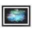 Aurora Borealis At Night Paint Splash - Framed Print-56891420-56891428