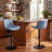 Zager Faux Leather Swivel Adjustable Height Bar Stool-915017407
