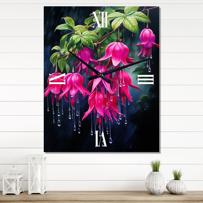 Horloge murale Colicia - Fuschia, Moyen
