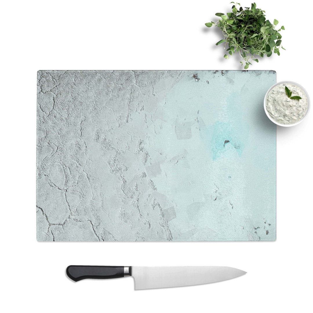 Tempered Glass With Your Memories in Abstract Chopping Board
