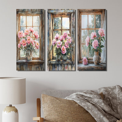 Pe pivoines par The Farmhouse Window I - Collection de reproductions sur toile