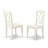 3 Piece Kitchen Table Set for Small Spaces Contains a Square Dining Table and 2 Dining Room Chairs, Linen White-40014992