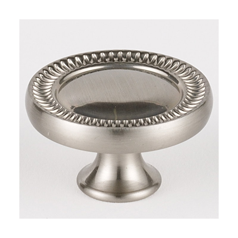 Regal Mushroom Knob, Satin Nickel, 0.88" H x 1.5" W x 0.63" D