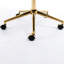 Chaise de bureau Furniture Furniture, chaise de bureau à domicile en poils de lapin artificiels avec base en métal doré, chaise de bureau pivotante réglable, chaise de coiffeuse-2058928931