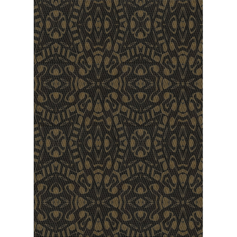 Tapis de zone noire en laine touffeté à la main Dorr