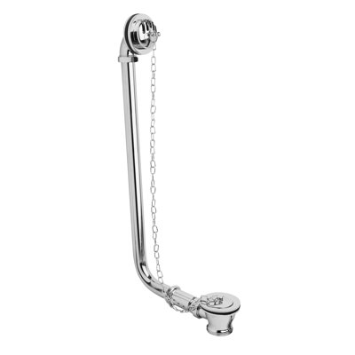 Creamer 4.9cm Chain and Stopper Waste Bath Waste With Overflow
