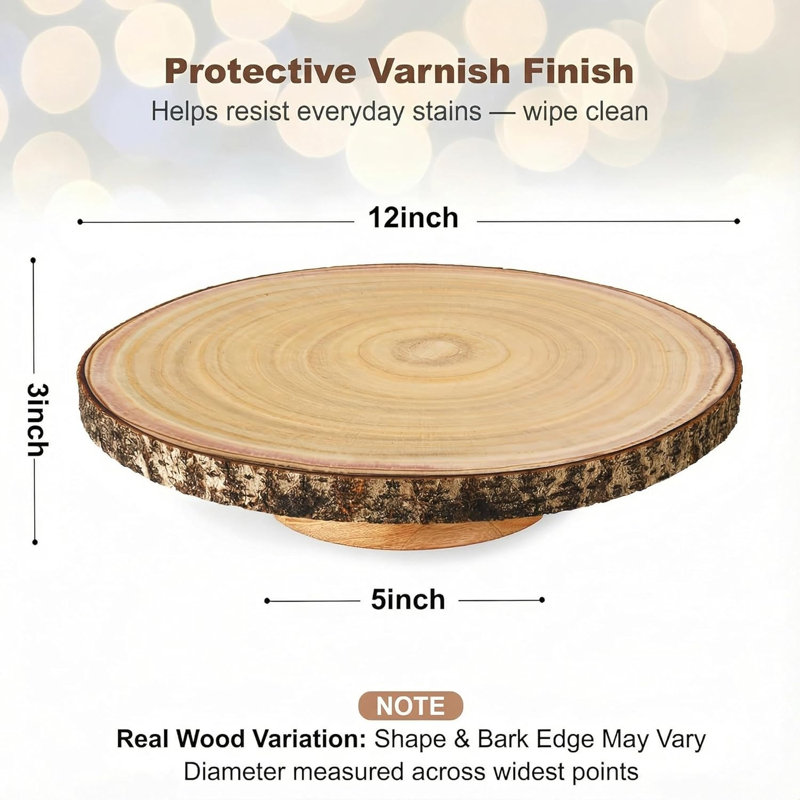 Présentoir à gâteaux en bois rustique personnalisable Garden