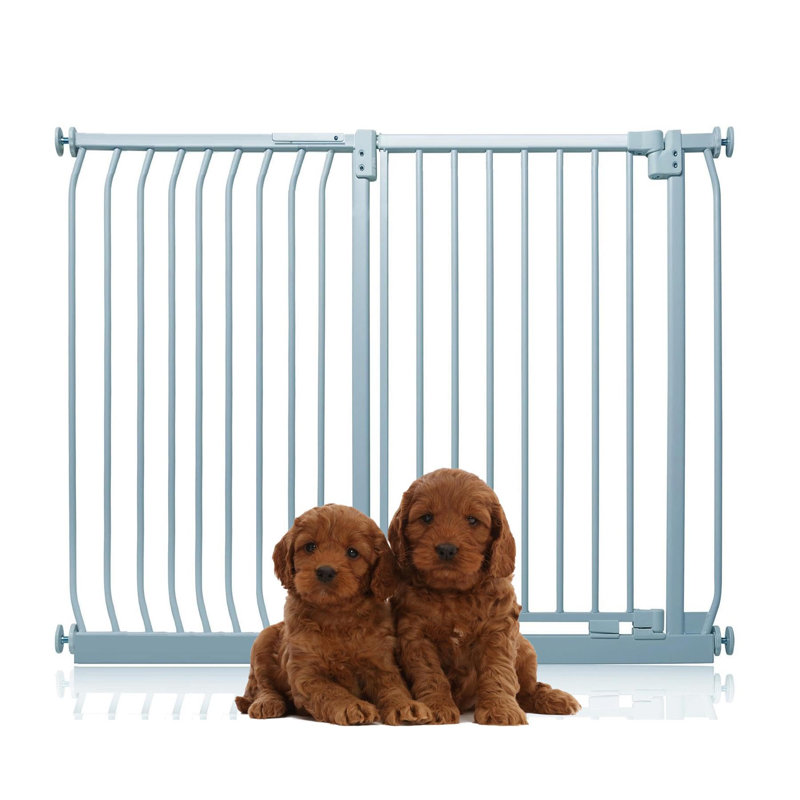 Metal Pressure Mounted Pet Gate, 134cm - 143cm, Grey