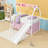 Twin Size Loft Bed With Slide And Playful Accessories-82139607