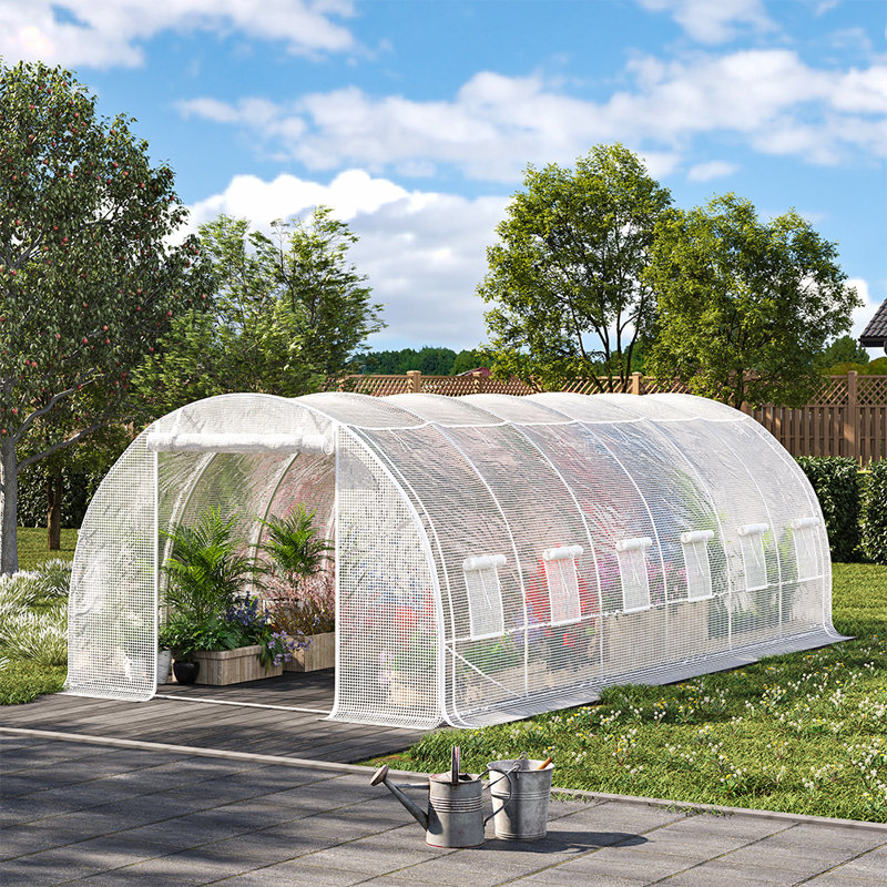 Ausie Hobby Greenhouse, 20' W x 9' D, White