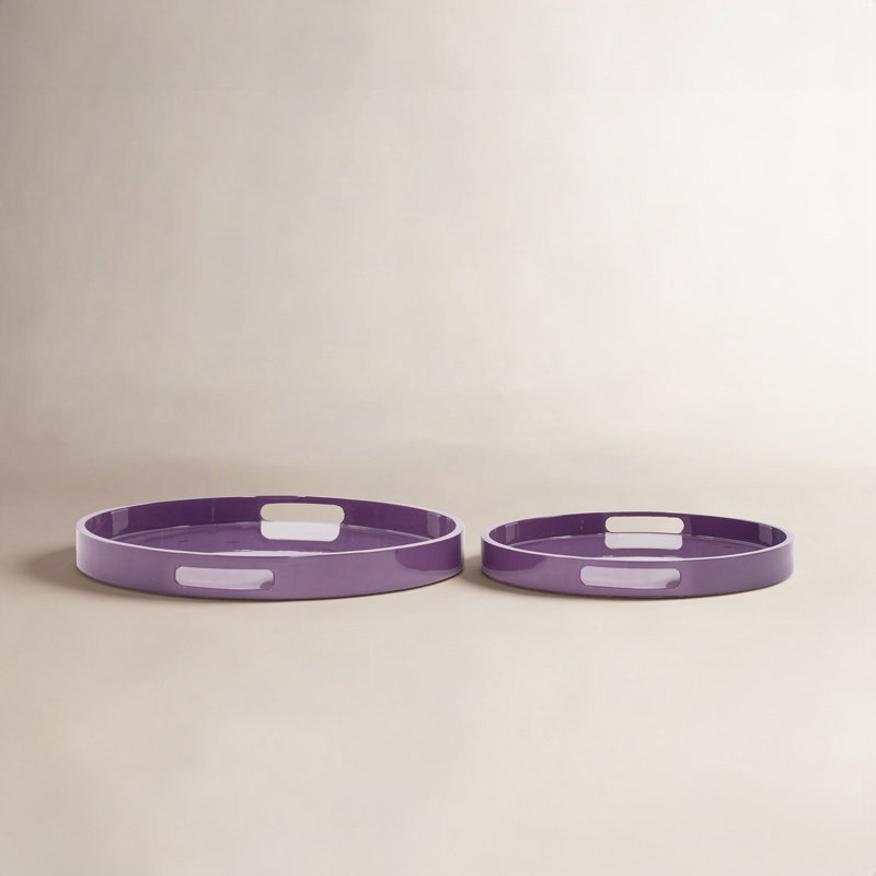 Parke Tray - Set of 2, Rectangular, Purple