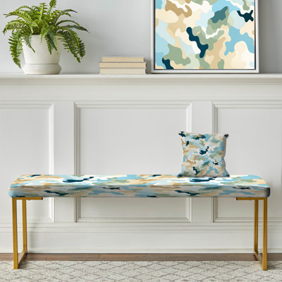 Banc rembourré or