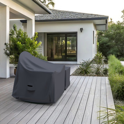 Housse de canapé de patio pour canapé d'extérieur 35 po Melrose, polyester hydrofuge résistant aux rayons UV avec attaches sécuritaires
